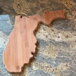 Florida State-Shaped Bamboo Cutting Board